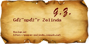 Gáspár Zelinda névjegykártya
